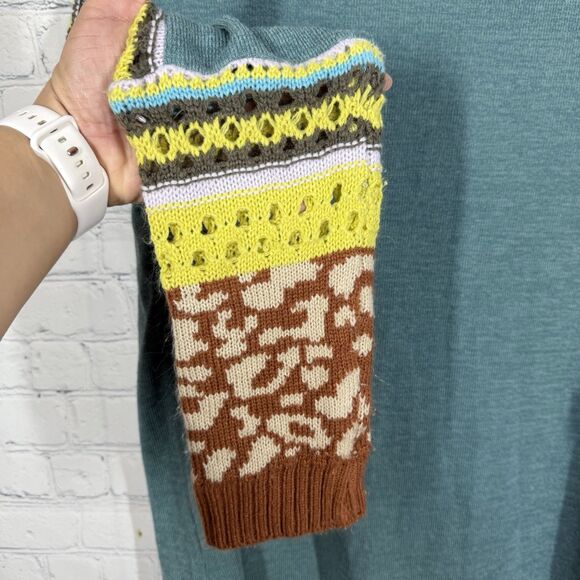 Easel Indiana Dunes Crochet Sweater Womens Large Knit Boho Chic Oversized Casual - Picture 6 of 10